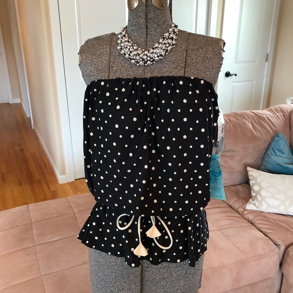 Other - NWT BLACK AND WHITE POLKA DOT BATHING-SUIT!